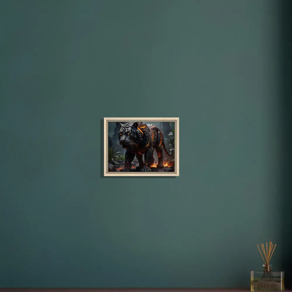 Framed tiger artwork from PixiOnyx Framed Fantasy collection displayed as a canvas print