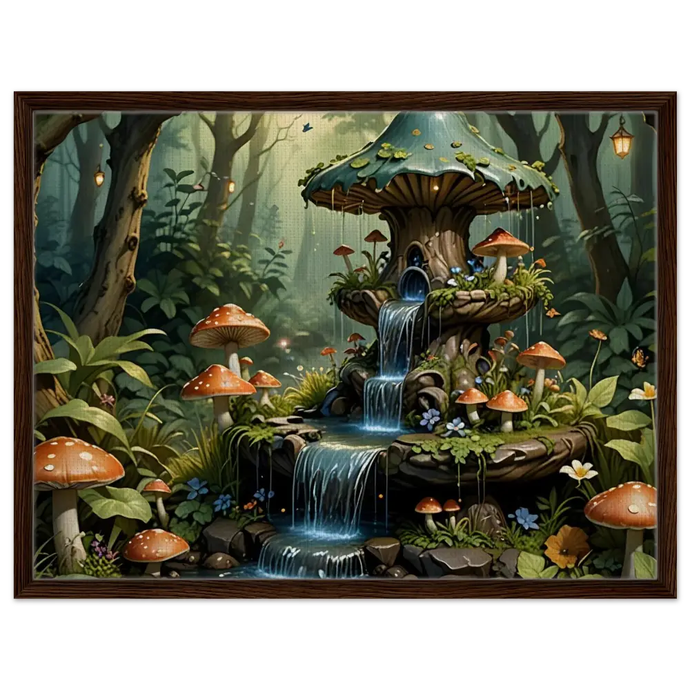 Mushroom-themed tiered fountain from PixiOnyx Storybook Statement Piece