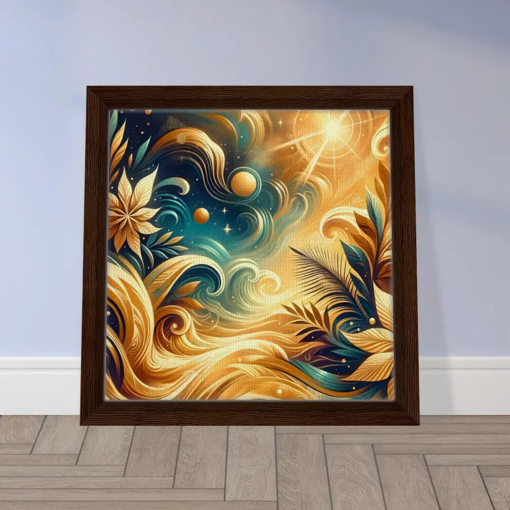 Framed abstract floral art on PixiOnyx Luxe Vision Frame displaying vibrant blooms