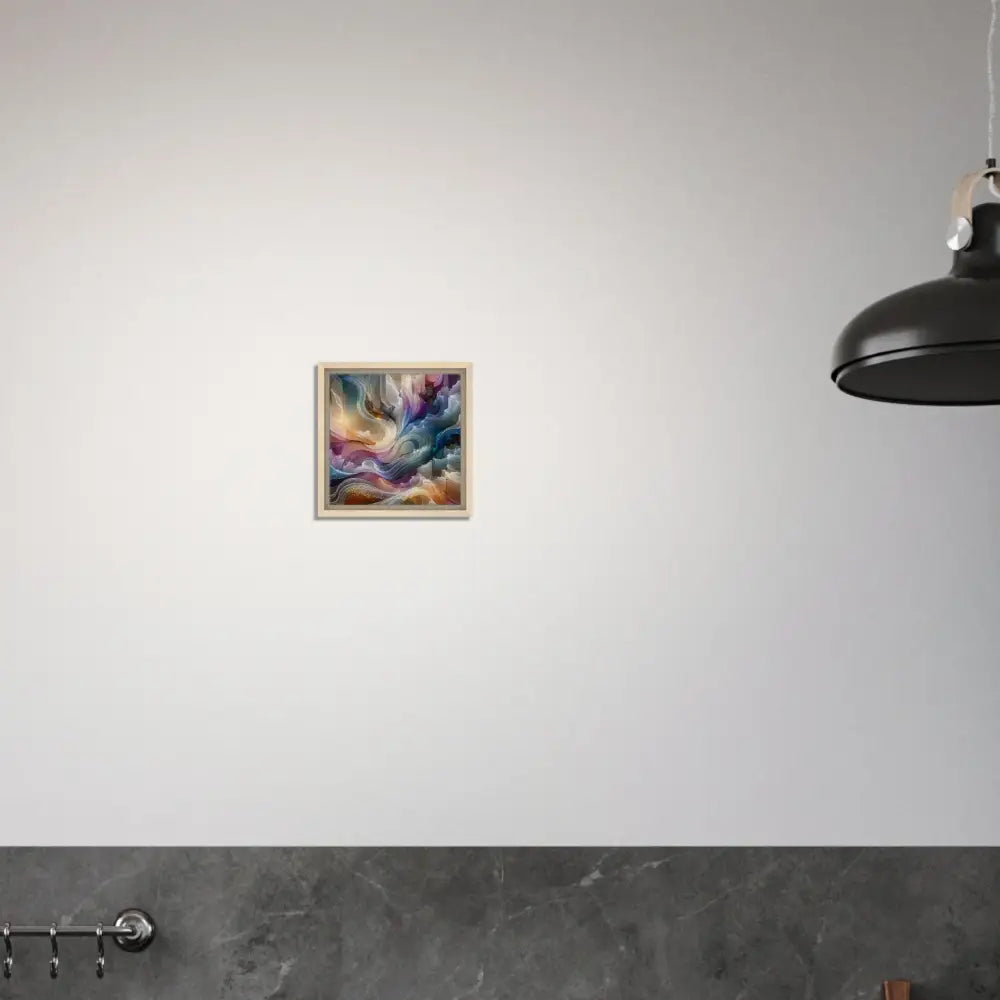 Framed abstract art print titled Celestial Layer Flux from PixiOnyx Abstract Luxe Edition