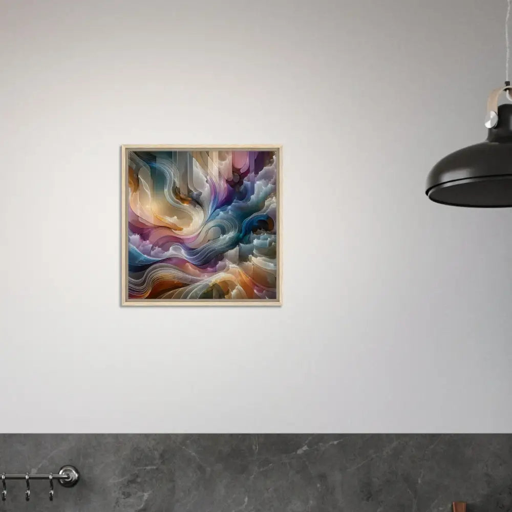 Framed abstract celestial art canvas print from PixiOnyx Luxe Edition