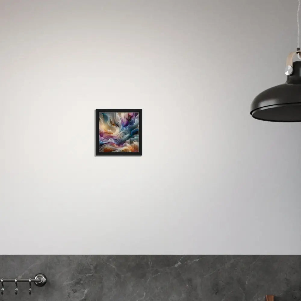 Framed abstract art canvas print Celestial Layer Flux PixiOnyx Luxe Edition