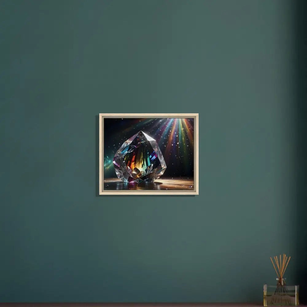 Framed crystal artwork from PixiOnyx Prismatic Splendor collection displayed in a luxurious canvas frame