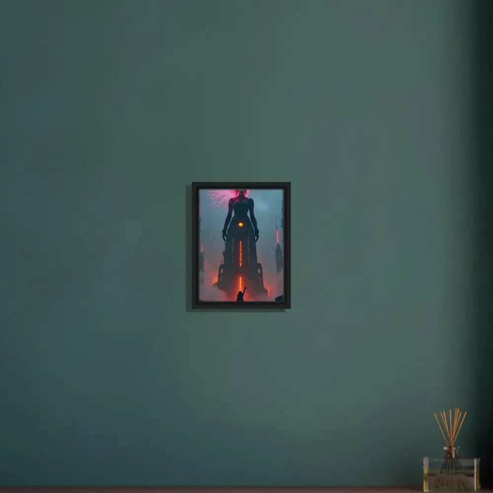Framed futuristic sci-fi fairytale figure art from PixiOnyx Techno-Myth Showcase