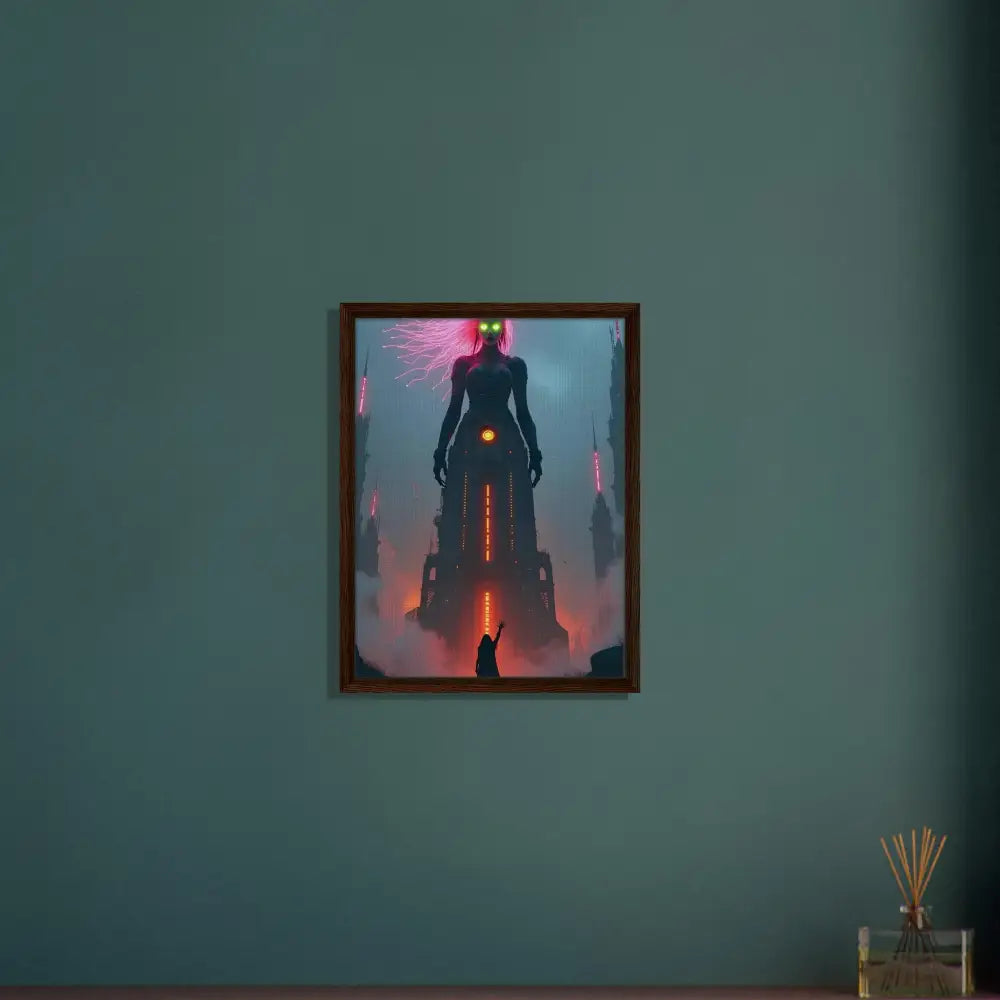 Framed fantasy art print from PixiOnyx Techno-Myth Sci-fi Fairytale showcase