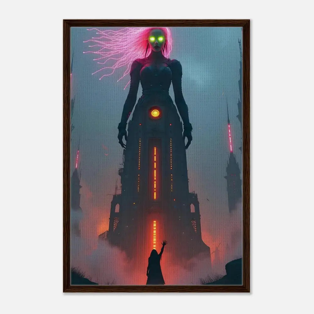 Framed fantasy art print from PixiOnyx Techno-Myth Sci-fi Fairytale Canvas showcase