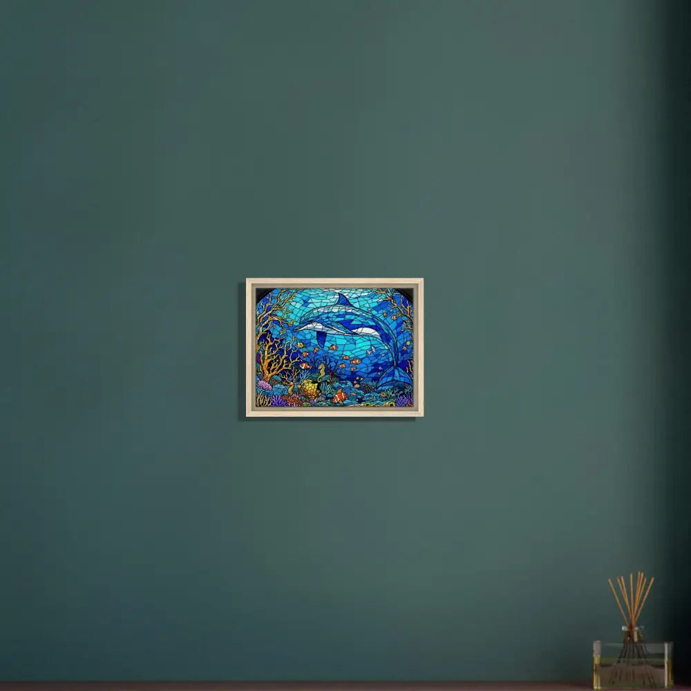 Framed underwater Orca artwork from PixiOnyx Oceanlight Relic Sea Cathedral collection
