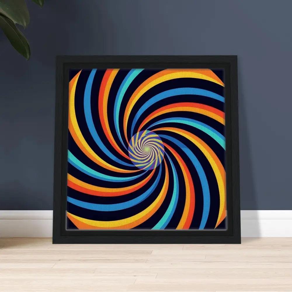 Framed Spiral Artwork on PixiOnyx Luxe Geometry Canvas