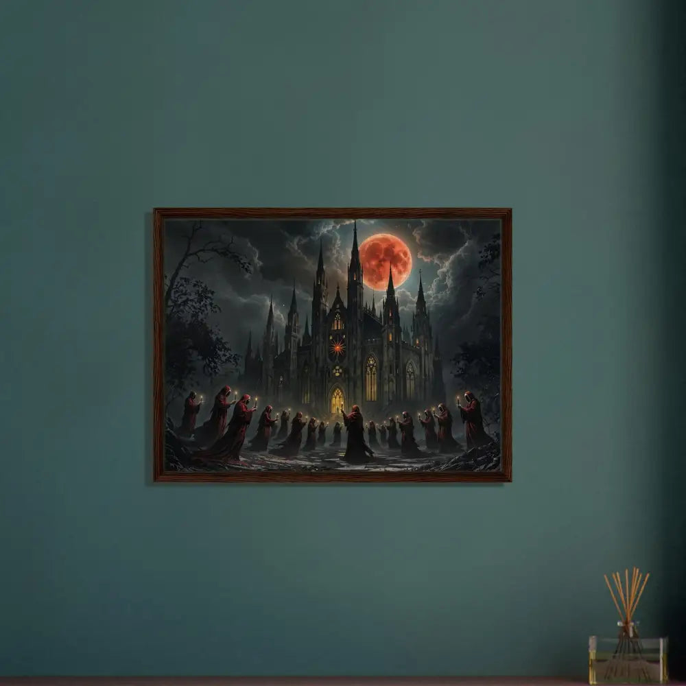 Framed Gothic Castle painting from PixiOnyx Devotional Gallery on Canvas