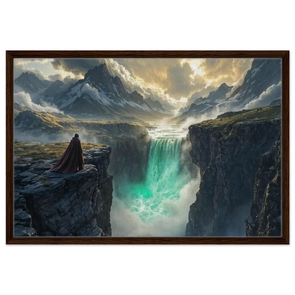 Framed fantasy landscape painting on PixiOnyx Grand Canyonlight Edition canvas