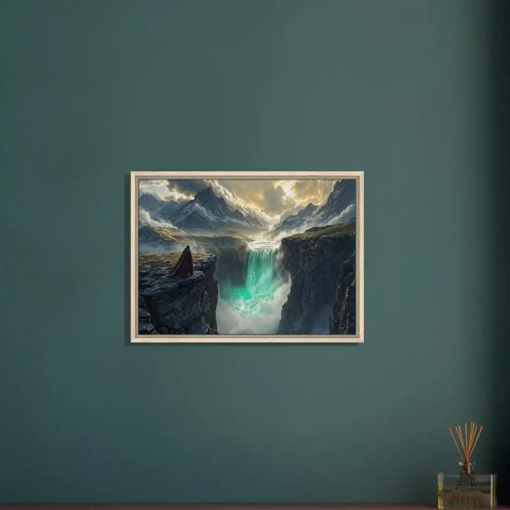 Framed landscape painting titled The Edge of Silence on PixiOnyx Grand Canyonlight Edition