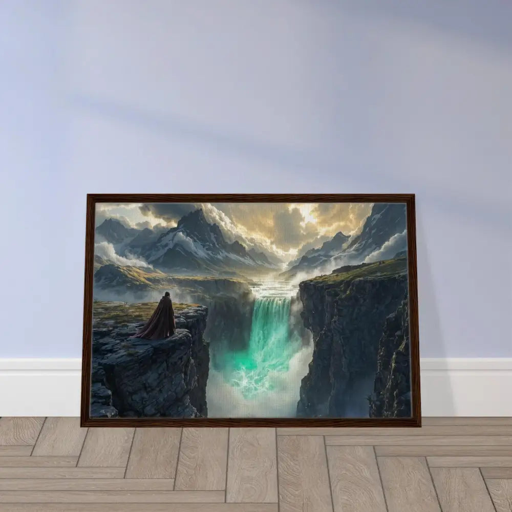 Framed landscape painting titled The Edge of Silence in PixiOnyx Grand Canyonlight Edition
