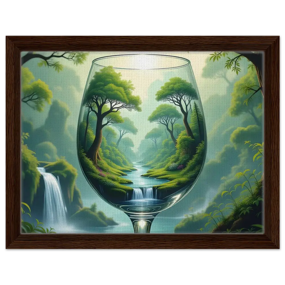 Framed Canvas World in a Glass Surreal Forest landscape art for PixiOnyx Dreamcore Showcase