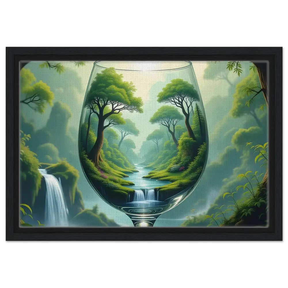 Framed Canvas World in a Glass Surreal Forest PixiOnyx Dreamcore Showcase