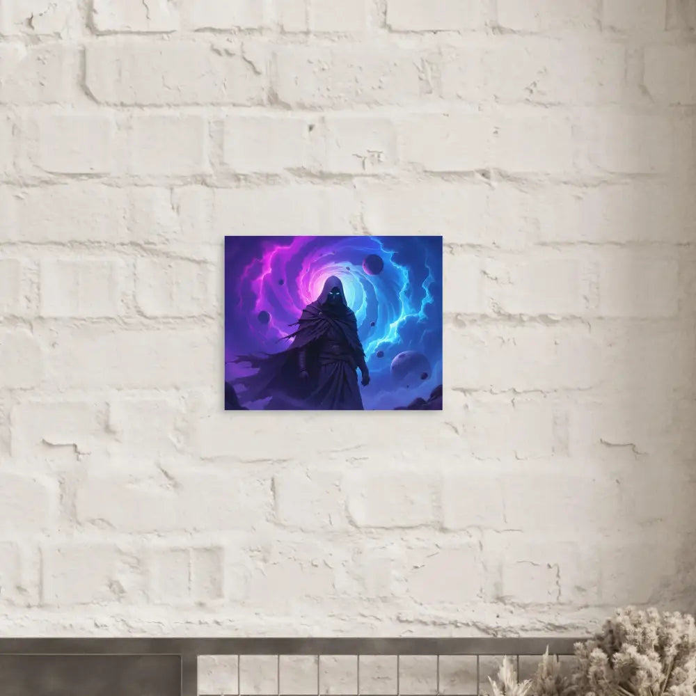 Fantasy art print featuring a cloaked figure from Voidwalkers Gate by PixiOnyx