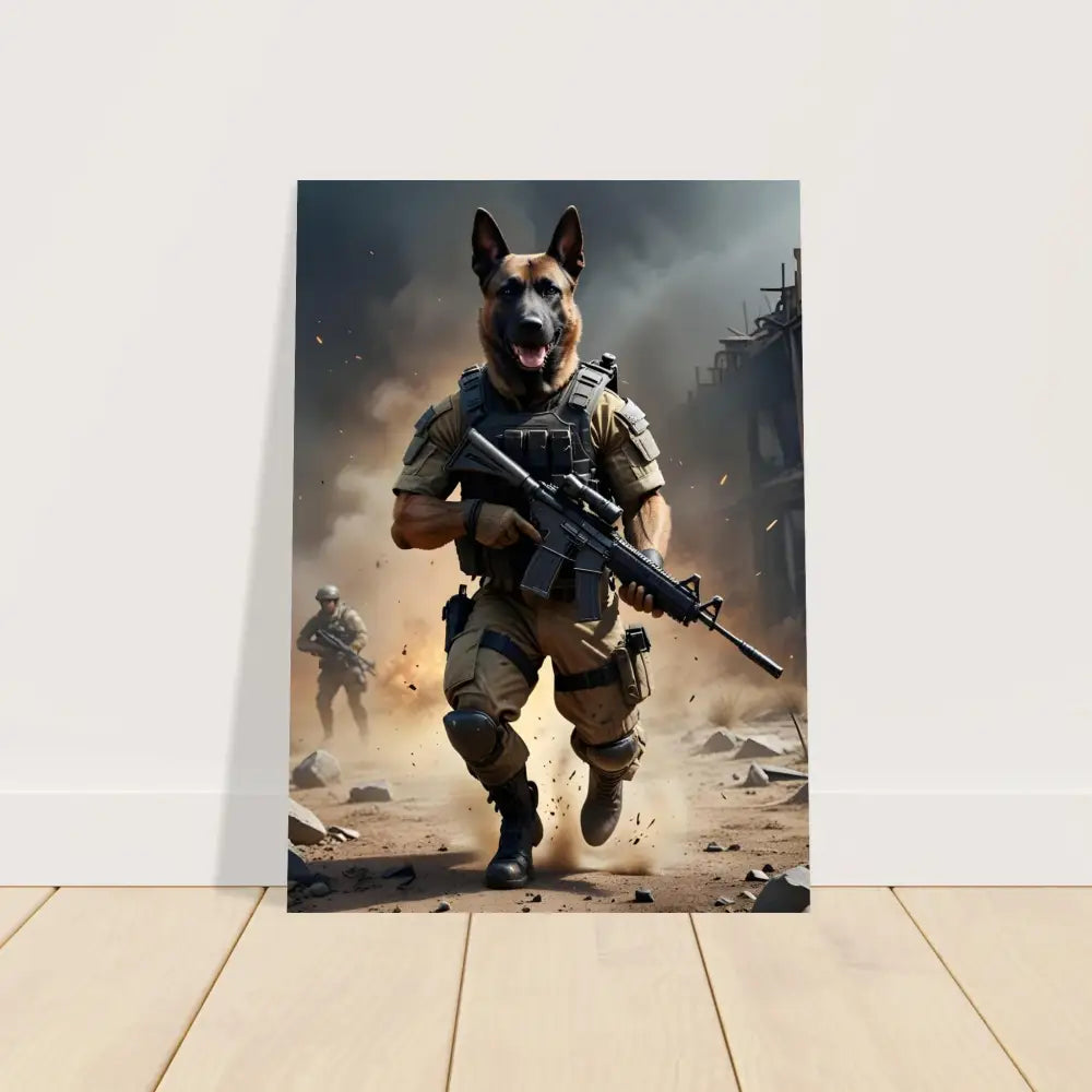 Military dog poster framed art for Battlehound Vanguard PixiOnyx Urban Command