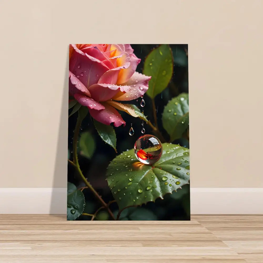 Rose and marble art print in a framed poster titled Blush Reverie by PixiOnyx Botanical Daydream