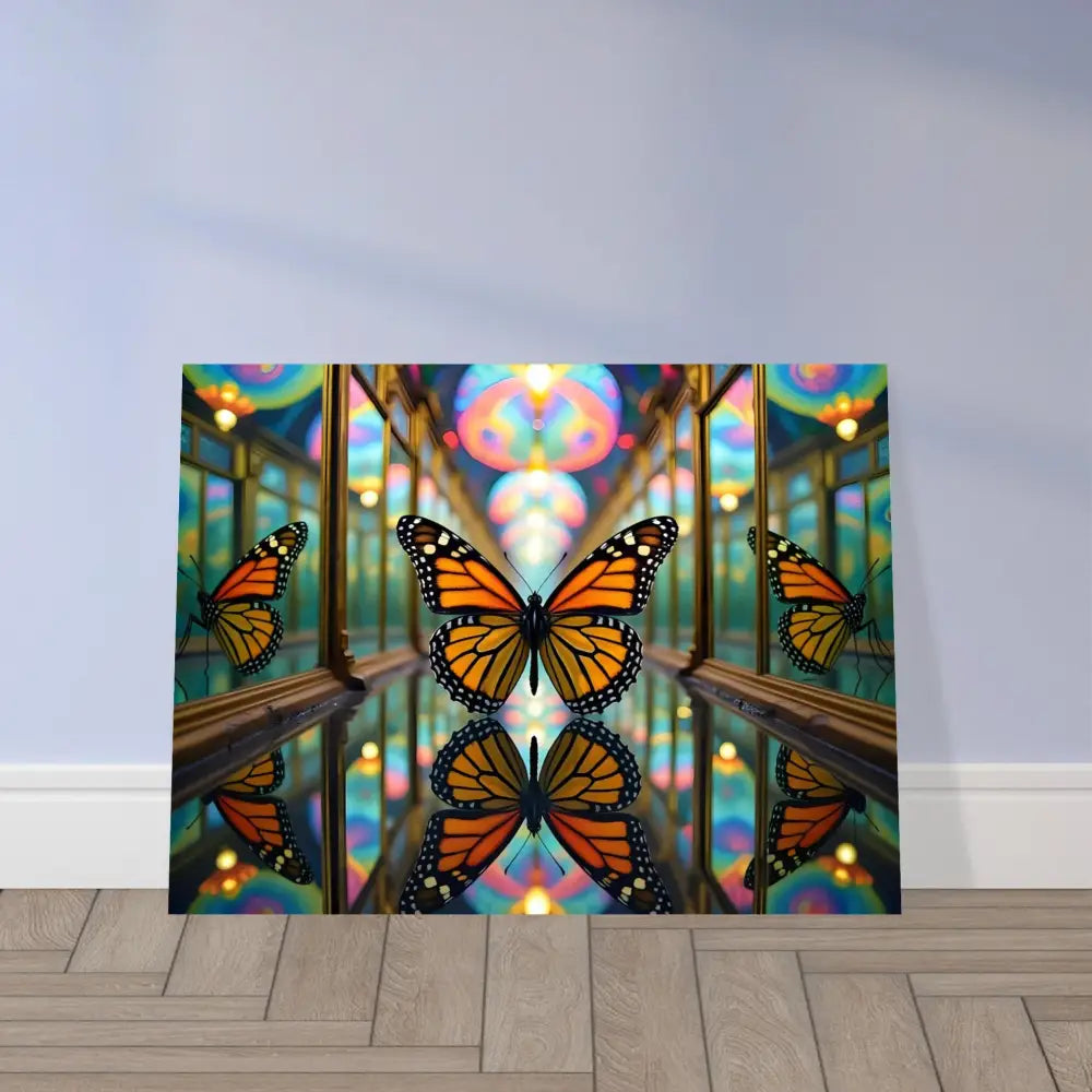Butterfly Reflection Art Print in Framed Poster PixiOnyx Mirrored Nature Flight Composition