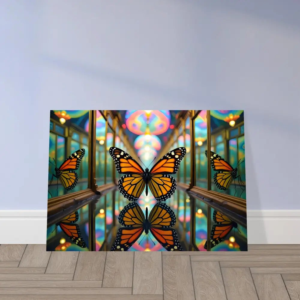 Butterfly mirror art in Framed Poster Butterfly Reflections by PixiOnyx Mirrored Nature Flight Composition