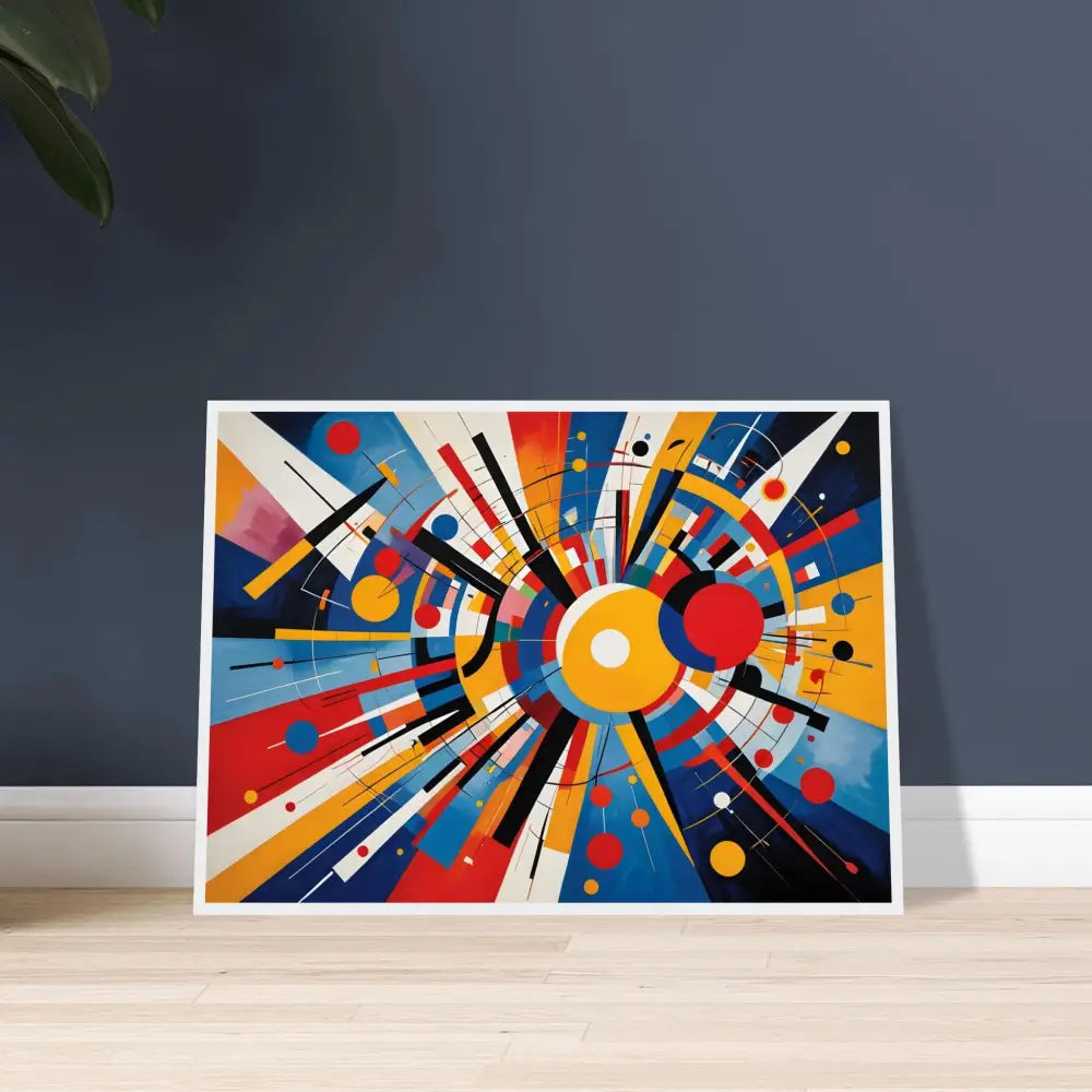 Abstract geometric art print in a framed celestial motion poster by PixiOnyx