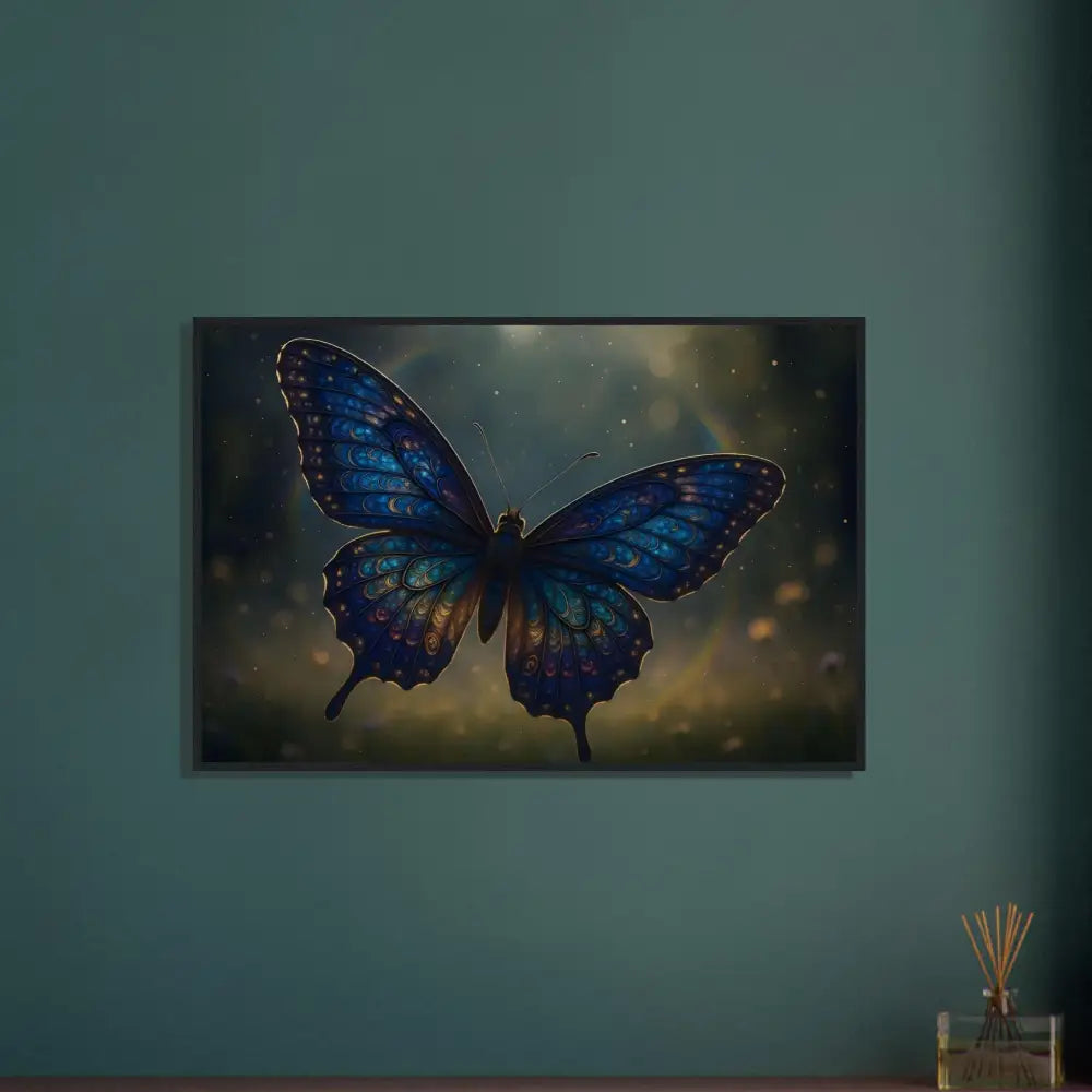 Framed Butterfly Artwork from Luminara Ascend PixiOnyx Winged Elegance of Nature poster