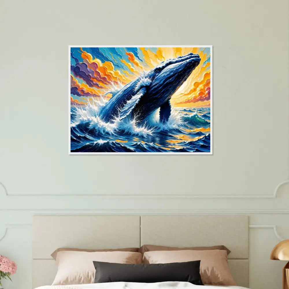 Framed Poster Ocean King showcasing sea’s untamed grace on museum-grade matte paper with rich pigment depth
