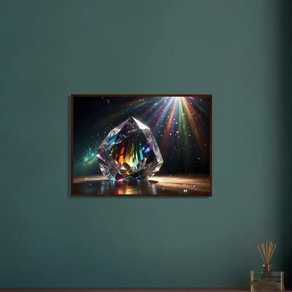 Framed crystal artwork from PixiOnyx Light Elegance Prismatic Splendor poster