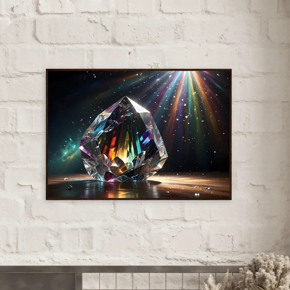 Framed diamond artwork from PixiOnyx Light Elegance Prismatic Splendor poster display