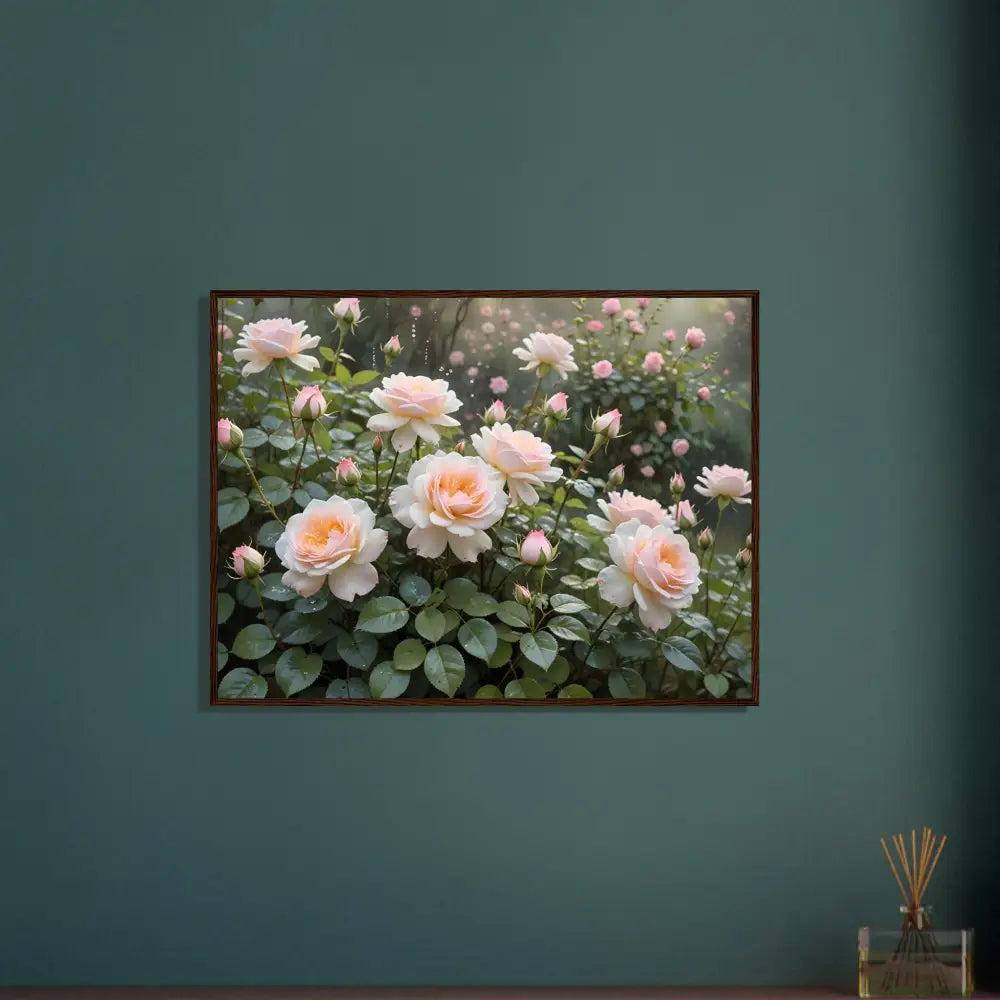 Framed rose painting from PixiOnyx Botanical Dreamscape collection