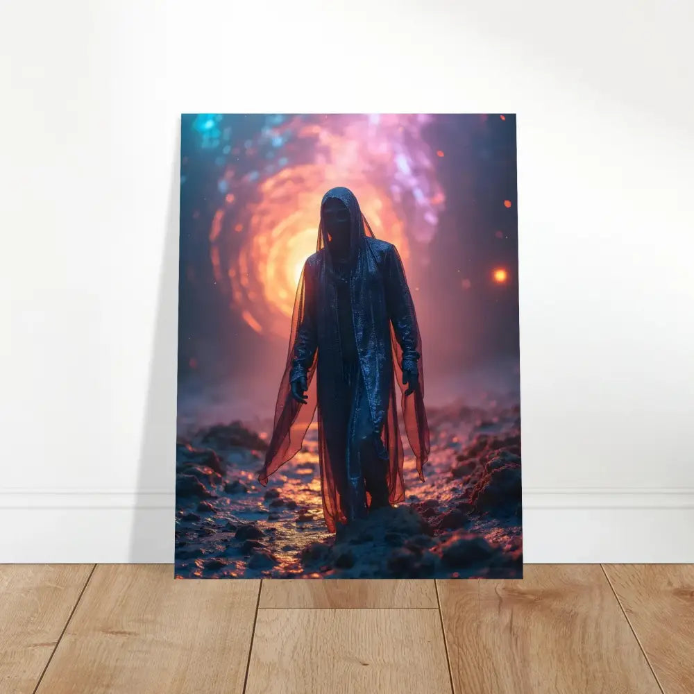 Framed Shadowwalker fantasy art print displayed in PixiOnyx Matte Print product