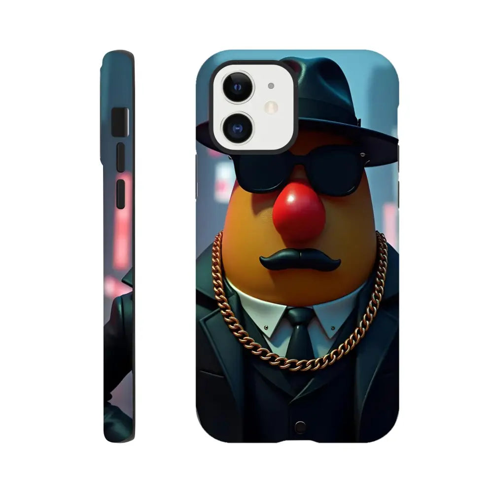 Phone case with Mr Potato Head gangster design for iPhone by PixiOnyx