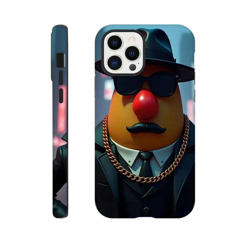 Gangster potato head design Phone case for iPhone from PixiOnyx