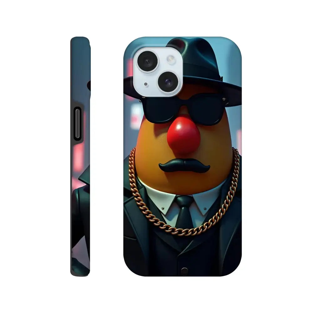 Gangster Potato Tough iPhone Case with Potato Head design from PixiOnyx