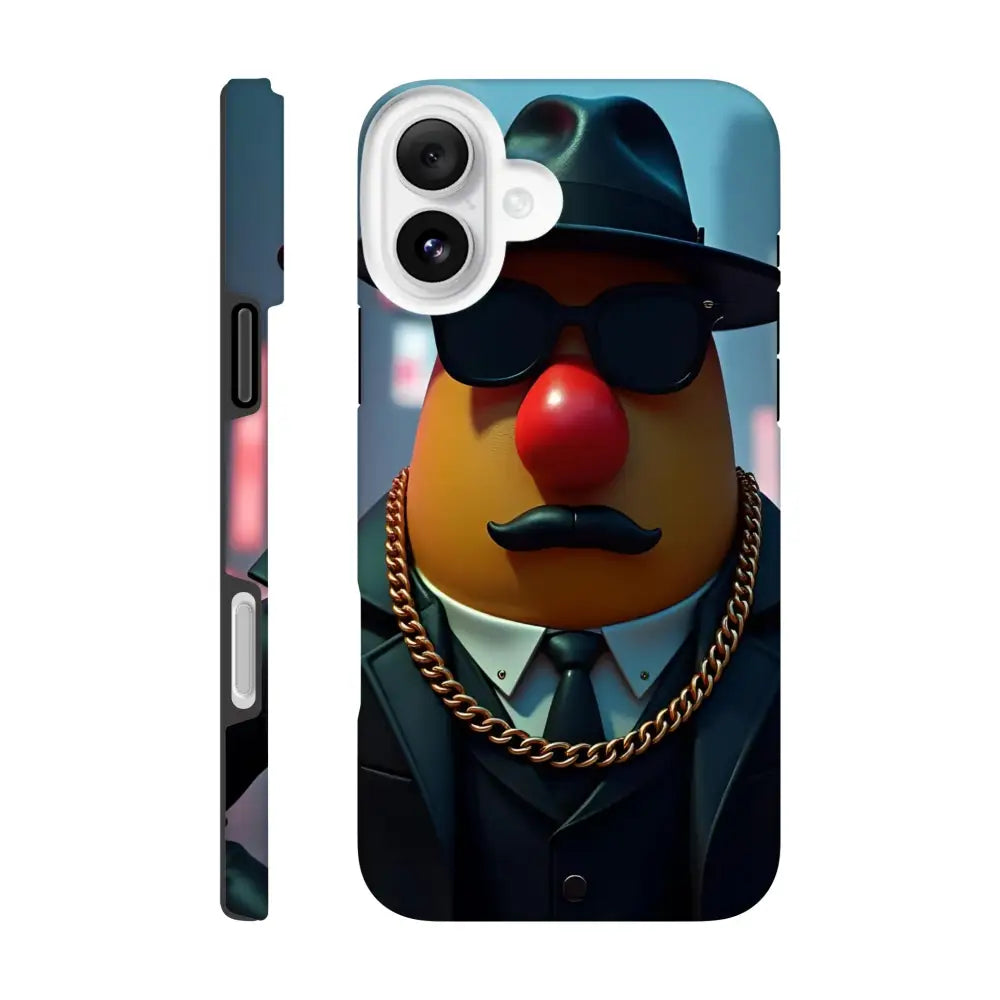 Phone case with Mr Potato Head gangster design from Gangster Potato Tough iPhone Case PixiOnyx