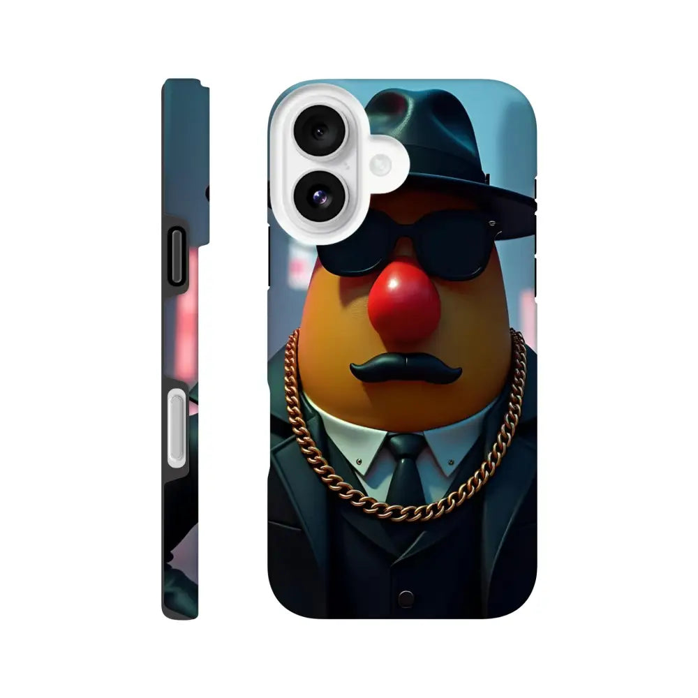 Phone case featuring Mr. Potato Head gangster design for PixiOnyx Gangster Potato Tough iPhone Case