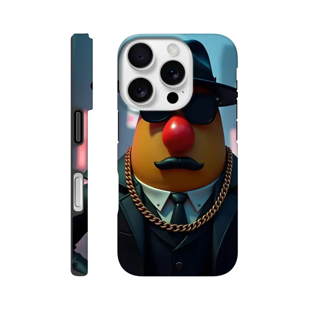 Gangster Mr Potato Head design on PixiOnyx Tough iPhone Case