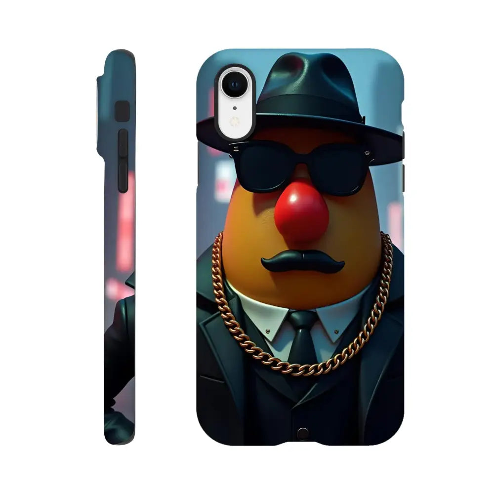 Gangster Potato Phone Case for iPhone from PixiOnyx featuring tough design