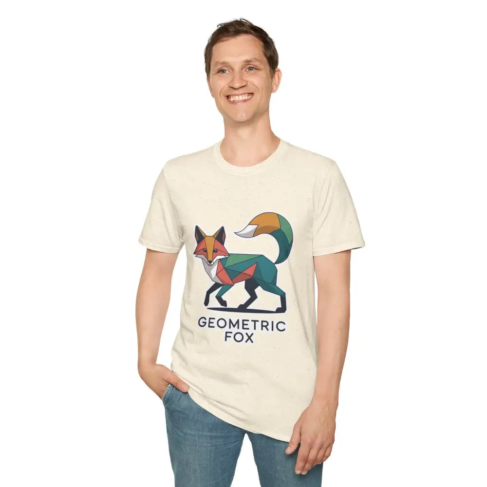 Geometric Fox T Shirt | Minimalist Animal Tee for Nature Lovers | Perfect Gift Wildlife Enthusiasts Birthdays Earth Day