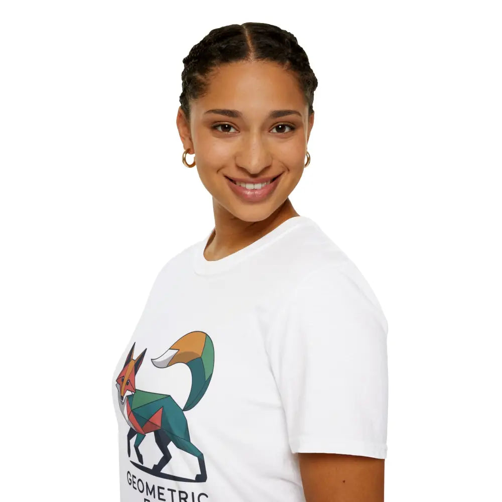 Geometric Fox T Shirt | Minimalist Animal Tee for Nature Lovers | Perfect Gift Wildlife Enthusiasts Birthdays Earth Day