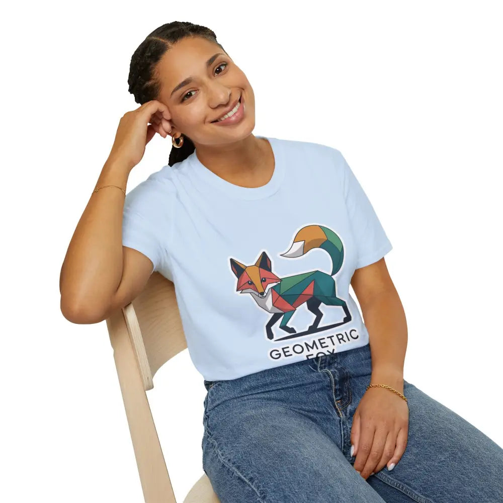 Geometric Fox T Shirt | Minimalist Animal Tee for Nature Lovers | Perfect Gift Wildlife Enthusiasts Birthdays Earth Day