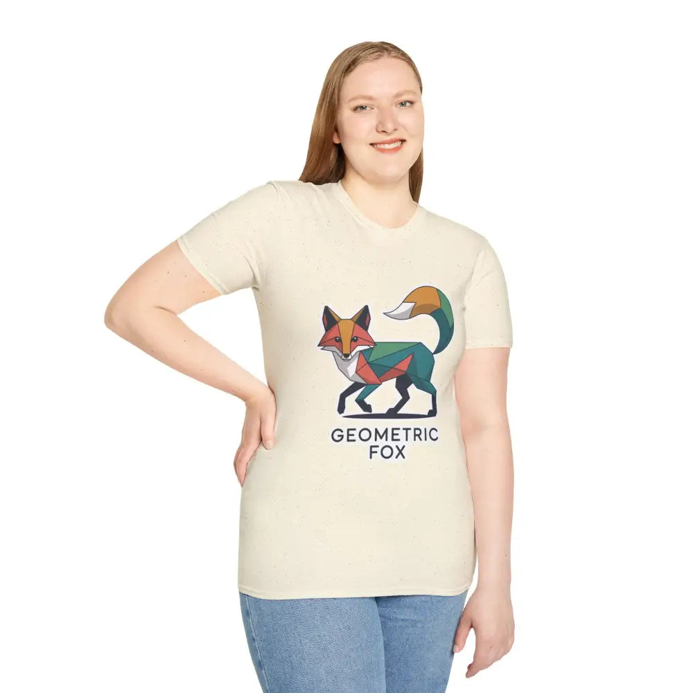 Geometric Fox T Shirt | Minimalist Animal Tee for Nature Lovers | Perfect Gift Wildlife Enthusiasts Birthdays Earth Day