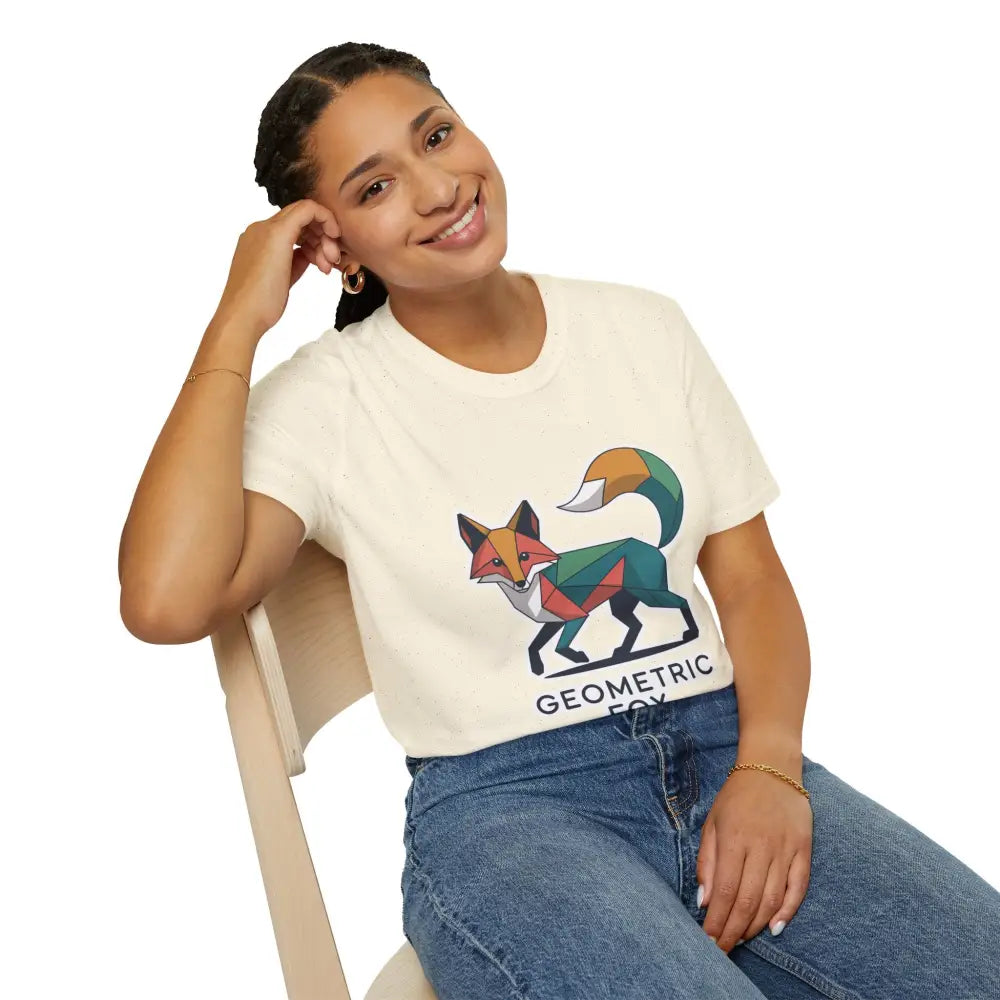 Geometric Fox T Shirt | Minimalist Animal Tee for Nature Lovers | Perfect Gift Wildlife Enthusiasts Birthdays Earth Day