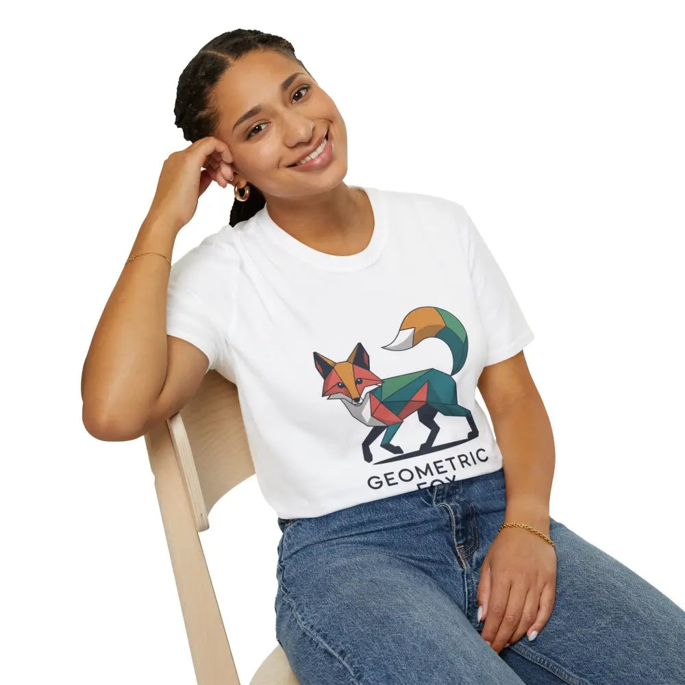 Geometric Fox T Shirt | Minimalist Animal Tee for Nature Lovers | Perfect Gift Wildlife Enthusiasts Birthdays Earth Day