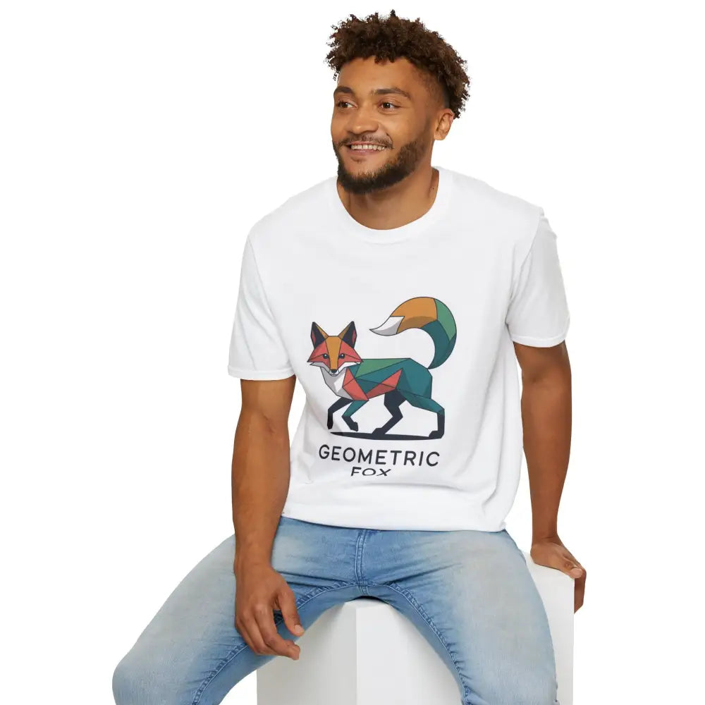 Geometric Fox T Shirt | Minimalist Animal Tee for Nature Lovers | Perfect Gift Wildlife Enthusiasts Birthdays Earth Day