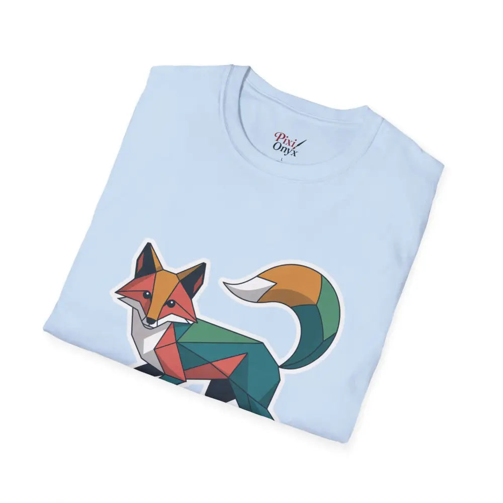 Geometric Fox T Shirt | Minimalist Animal Tee for Nature Lovers | Perfect Gift Wildlife Enthusiasts Birthdays Earth Day
