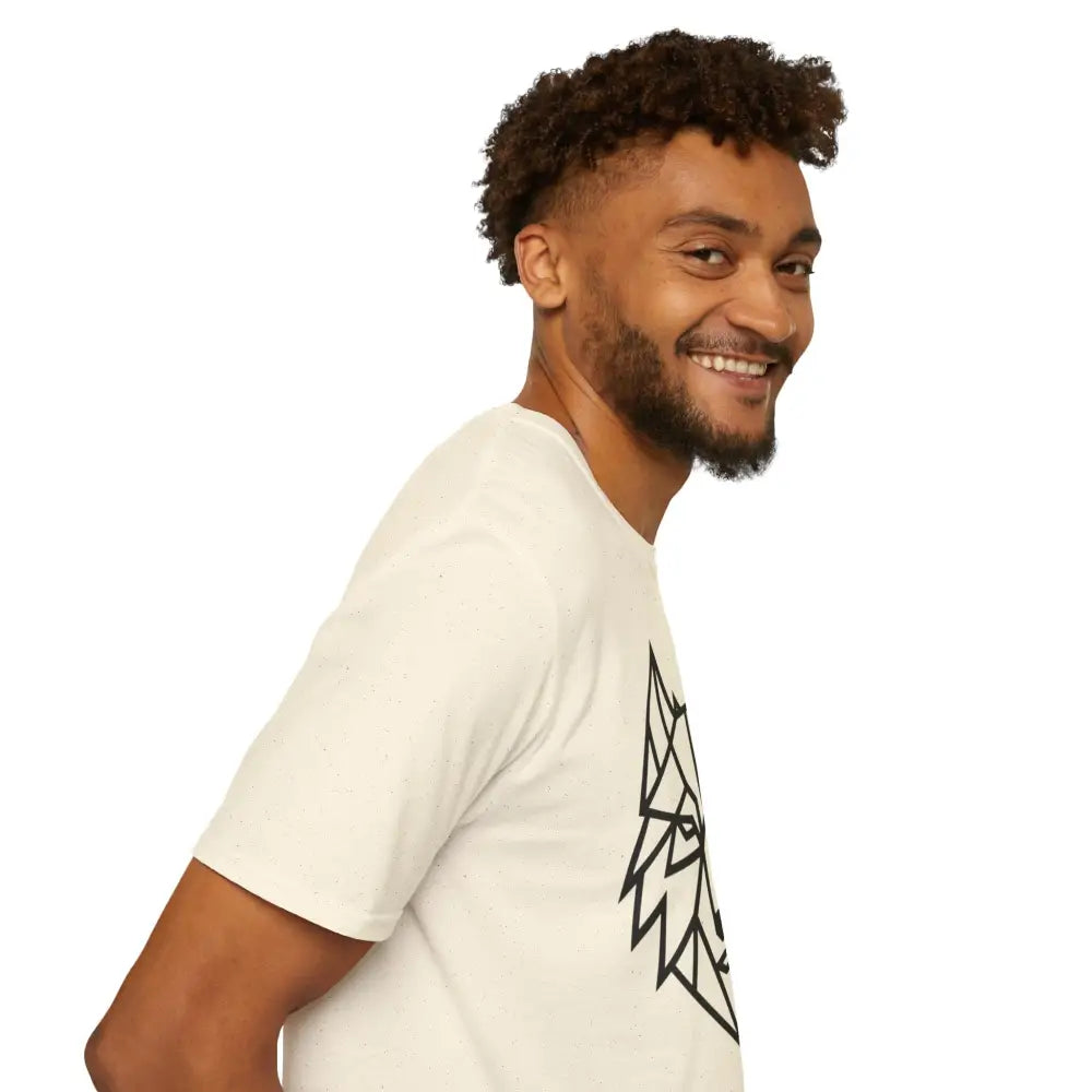 Geometric Wolf T Shirt | Unisex Softstyle Tee Lover Gift Nature Apparel Animal Fashion Unique Graphic