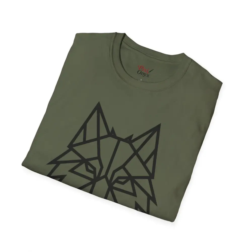 Geometric Wolf T Shirt | Unisex Softstyle Tee Lover Gift Nature Apparel Animal Fashion Unique Graphic
