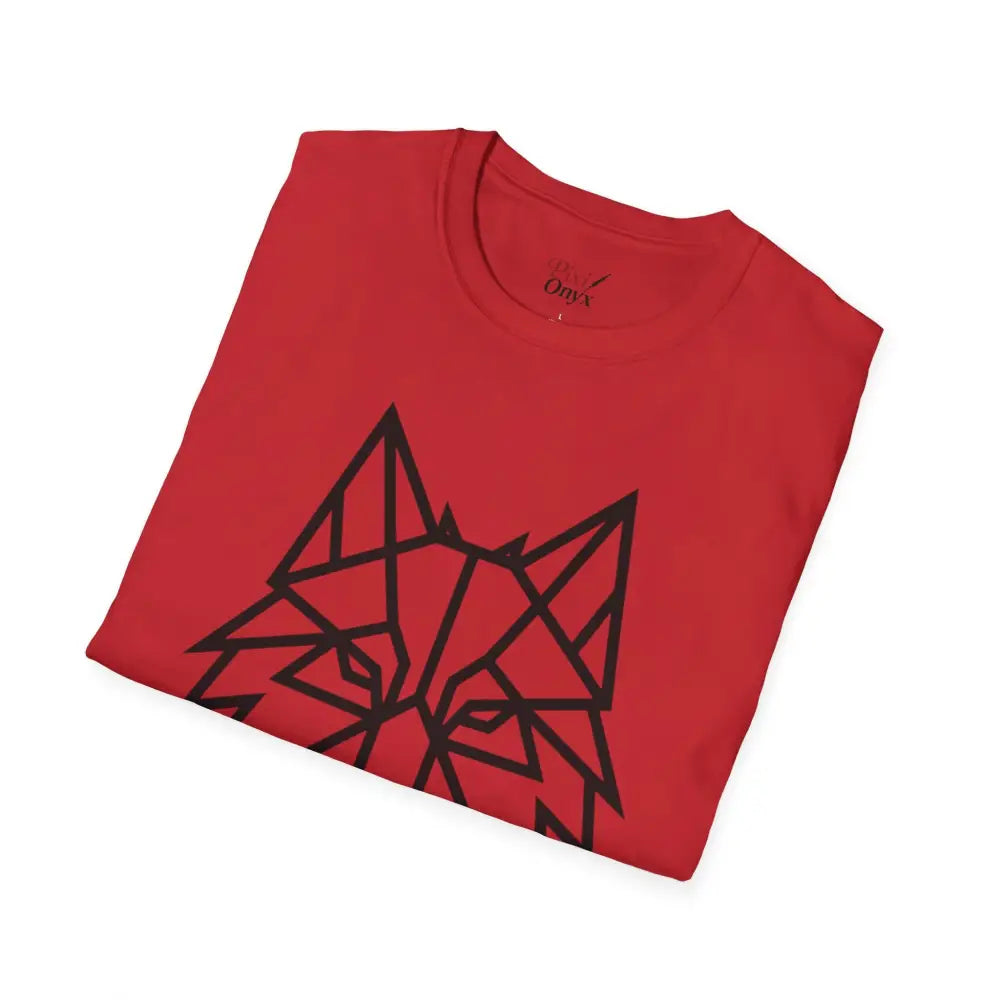 Geometric Wolf T Shirt | Unisex Softstyle Tee Lover Gift Nature Apparel Animal Fashion Unique Graphic