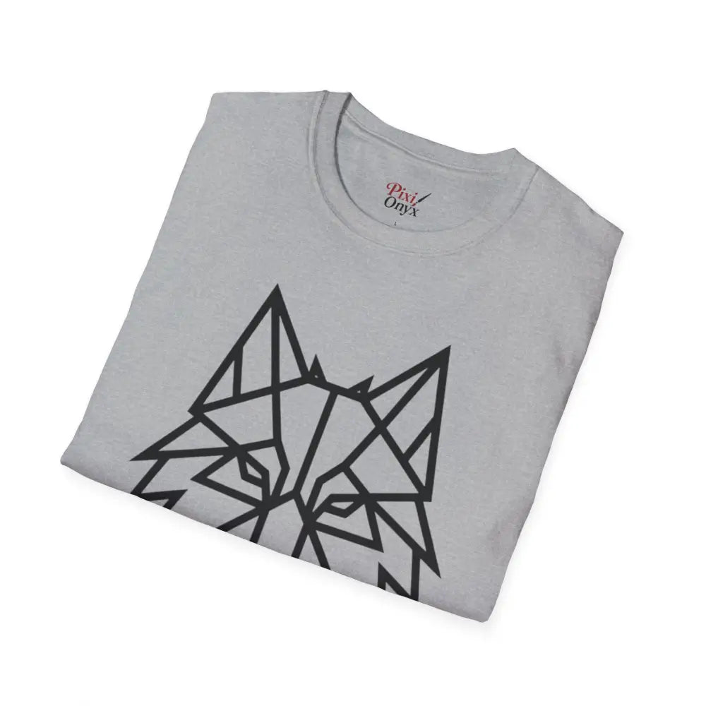 Geometric Wolf T Shirt | Unisex Softstyle Tee Lover Gift Nature Apparel Animal Fashion Unique Graphic