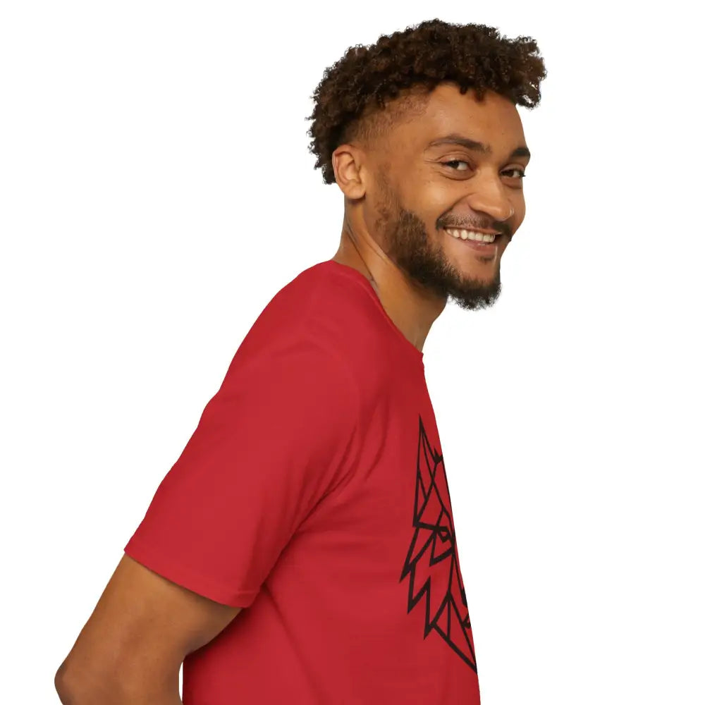 Geometric Wolf T Shirt | Unisex Softstyle Tee Lover Gift Nature Apparel Animal Fashion Unique Graphic